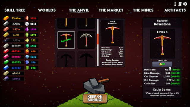 Hình ảnh trong game Keep on Mining Worlds-GoldBerg
