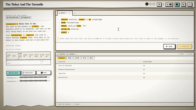 Hình ảnh trong game Ghost in the SQL Data-GoldBerg